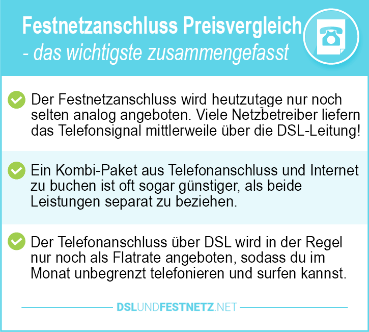 Festnetzanschluss Preisvergleich