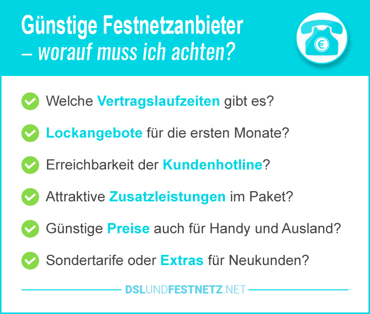 Günstige Festnetzanbieter erkennen